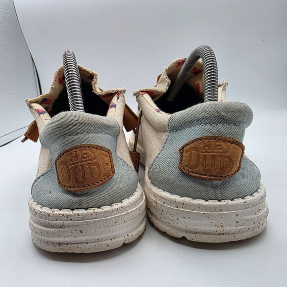 Hey Dude Wally Americana Flag Mens Size 9 Beige Casual Shoes Walking Comfort main image 7